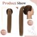 Elailite Human Hair Ponytail Extension Straight - Wrap Around Clip in Real Hair Ponytail 100% Remy Hair (#6 Light Brown 14 Inch) 14 Inch #6 Light Brown - Buy Online on GoSupps.com