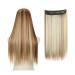 Hair Extensions Invisible Wire Hair Extensions Straight Synthetic Clip in Heat Resistant Hairpiece Natural Straight Hair Extensions for Women Hair Pieces(SQ66 6H613 22inches) 22inches SQ66 6H613