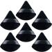 Ondaring 6Pcs Makeup Powder Puff Triangle Velvet Powder Puff with Ribbon Band for Contouring Under Eyes Corners for Loose Powder Body Powder Makeup Tool 6pcs Black