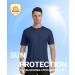 Magcomsen Men's Summer UV Shirt - Quick Dry Outdoor T-Shirt UPF 50+ for Fitness Jogging & Hiking - Dark Blue L - Buy Online on GoSupps.com