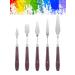 5 PCS Painting Knives Stainless Steel Spatula Palette Knife Oil Painting Accessories Color Mixing Set for Oil, Canvas, Acrylic Painting