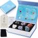 Faivykyd Aquarius Crystals for Healing Natural Spiritual Crystals with Horoscope Box Zodiac Birthstone Crystal Set Birthday Gifts for Women Men Friends Healing Crystal for Beginners