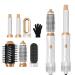 6 in 1 Hair Dryer Brush Detachable Blow Dryer Brush Set Round Hot Air Straightener Brush Volumizer Thermal Brush Air Curler Wand Negative Ionic Hot Air Brush Hair Styling Tool Brush Blow Dryer