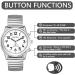 Maujoy Atomic English-Speaking Men's Watch for Visually Impaired & Seniors | Large Digits & Self-Adjusting - Style 8 Classic - Buy Online on GoSupps.com