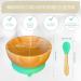 Awiik Green Bamboo Suction Bowl for Babies & Toddlers | Non-Slip BLW Bowl with Tiltproof Suction Cup | Eco-Friendly & Durable Feeding Solution - Buy Online on GoSupps.com
