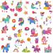 Coszeos 10Sheets Unicorn Temporary Tattoos Kids  70 Styles Fake Cute Animal Tattoo Stickers Waterproof for Boys and Girls Children Unicorn Party Birthday Favors Supplies Gifts