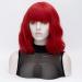 Red Wig with Bang | Qaccf Short Wavy Synthetic Bob for Women - Realistic Halloween Costume Accessory - Buy Online on GoSupps.com