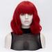 Red Wig with Bang | Qaccf Short Wavy Synthetic Bob for Women - Realistic Halloween Costume Accessory - Buy Online on GoSupps.com
