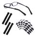 SWIRLCOLOR glasses nose pads 24 pairs sponge d-shape glasses bracket cover 4pcs elastic knit glasses accessories for sunglasses glasses reading glasses black