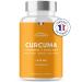 Turmeric + Black Pepper + Ginger | 1440MG | Joints Immunity Antioxidant Digestion | 120 Capsules | Food Supplement | Made in France