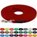 LENNIE BioThane towline 13mm dogs 15-25kg 1m long without hand loop red sewn 1 m red