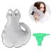 Hot Water Bottle Hot Water Bottles with Plush Cover Hot Water Bottle Cover with Soft Fleece Cover 1200ml Hot Water Bag Cat Pattern for Pain Relief Abdomen Neck Waist Back Legs Gray