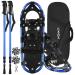 Lixada Lightweight Snowshoes for Men Women Youth, Aluminum Alloy Terrain Snow Shoes 19/23/27/30 Inches Adjustable Ratchet Bindings Snow Shoes with Trekking Poles and Carrying Bag blue 23inch