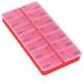 Com -Four drug doser - medication box for 7 days - 2 compartments - Pillendose - pills box - tablet box - Weekoser for storage 1 piece - 7 days - 2 times 01 pieces - red