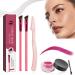 Anjoize Eyebrow Pen Anjoize 4D Laminated Brow Grooming Kit Anjoize Eyebrow Brush Home Eyebrow Care Kit 4D Laminated Ultra-thin Angled Eyebrow Brush with Waterproof Eyebrow Gel (A)