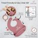 Bebefant Baby Essentials: Silicone Weaning Set, Suction Bowl, Plate, Cup, Bib, Bamboo Fork & Spoon - 6 Piece Feeding Set Pink - Buy Online on GoSupps.com