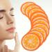 10 Pieces Orange Pattern Face Mask Paper | DIY Cotton Facial Mask Leaves for Spa Skin Care | Moist Compress - Buy Online on GoSupps.com