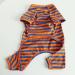 BT BEAR Colorful Striped Dog Pajamas - Soft Cotton Bulldog Costume for Small & Medium Dogs (XXL Blue/Orange) - Buy Online on GoSupps.com
