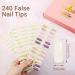 Segbeauty 216 Nail Colors Display Book | Nail Polish Organizer with 240 False Nail Tips | Professional Nail Sample Card & Swatch Stick for DIY Nail Art - Pink - Buy Online on GoSupps.com
