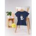 Personalized Gift T-Shirt for Girls - Cute Cat Design - Shirtracer - Dark Blue Mottled (116) - Buy Online on GoSupps.com