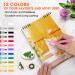 12 Color Waterproof Acrylic Paint Pens for Rock, Ceramic, Glass & More - Non-Toxic, Quick Dry Formula - Buy Online on GoSupps.com