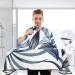 Waterproof Barber Cape - Blue Leaf & Cheetah Haircut Bib for Men & Women | Unisex Hair Cutting Cape - Buy Online on GoSupps.com