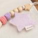 Personalized AngelicArt Nuckel Chain with Name Engraving for Boys & Girls | Custom Baby Gift | Natural Wood & Cotton Musselin Fabric (Pink Star) - Buy Online on GoSupps.com