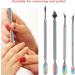 4pcs Nail Cuticle Pusher Set Stainless Steel Remover Trimmer with Non Slip Handle Cuticle Pusher Remover with Storage Box for Travel for Home Use and Nail Salon - Buy Online on GoSupps.com