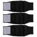Premium washable abdominal tapes for male (3 pack) of dog diapers & dog belly tapes (M black black black) m black black black