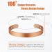Jeracol Copper Magnetic Bracelet - Adjustable Size Cuff Bangle with 8 Magnets - Men Women Jewelry Gift Box Included - Buy Online on GoSupps.com