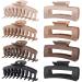 8 Pack Large Hair Claw Clips for Women - Strong Hold Matte Banana Clips - Neutral Colors - Ideal for Thin, Thick, Curly Hair - 4.3 Inch Size - Buy Online on GoSupps.com