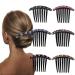 6 Pcs Rhinestone Flower Hair Side Combs for Women Decorative Crystal Diamonds Floral Hair Fork Clip Bridal Wedding Hairpin Hair Clip Accessories for Bun Prom Vintage Hair Styling Accessories