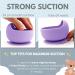 Xabono Baby Plates with Suction | BPA-Free Suction Plates for Easy Feeding | Washable Bowls with Silicone Spoon | Purple Design for First Baby Foods - Buy Online on GoSupps.com