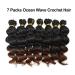 9 Inch Ocean Wave Crochet Hair Short Deep Wave 7 Packs Pre Looped Braids T1B/30 - Buy Online on GoSupps.com