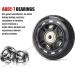 TOBWOLF 8 Pack Inline Skate Wheels 76mm 84A with ABEC-7 Bearing - Indoor/Outdoor Roller Blade Skating Wheels & Luggage Wheels - Training Wheels for Scooters - Black - Buy Online on GoSupps.com