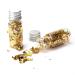 Edible Gold Leaf Sheets Cake Sprinkles Small Foil Paper Food Decorating Multifunction Food Colouring Topper Lustre Dust Ornament Flakes for Chocolate Drink Ice Cream Decoration Mask (2 Bottle)