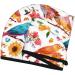 Hair Towel Wrap for Quick Drying | Button Turban & Head Towel - Flowers Birds & Butterflies Design - Buy Online on GoSupps.com