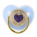 Personalized Bling Pacifier | Heart Shaped Rhinestone Baby Soother | Perfect Newborn Gift - Blue - Buy Online on GoSupps.com