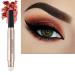 Daeuwiutr 2 in1 Eyeshadow Stick Makeup  Cream Smooth Shimmer Glitter Eyeshadow Pencil  Hypoallergenic Waterproof Long Lasting Eye Shadow Highlighter Stick ((Copper shimmer 05)