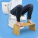 Squatty Potty Oslo Folding Bamboo Toilet Stool - 7 Collapsible Bathroom Stool for Kids and Adults, Brown - Buy Online on GoSupps.com