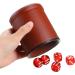 6-Piece PU Leather Dice Cup Set with 30 Dices for Craps & Farkle Game - Buy Online on GoSupps.com