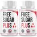 (2 Pack) Free Sugar Plus Capsules Official FreeSugarPlus Blood Health Pills With All Natural Ingredients Free Sugar Plus Optimal Wellness Support with Premium Vitamins for Women & Men (120 Capsules)