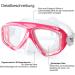 Kids 180 Panoramic View Anti-Fog Diving Mask | Unisex Child Swim Goggles with Nose Cover | Snorkeling Gear in Sweet Pink - Buy Online on GoSupps.com