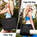 EnjoyActive Yoga Mat Bag | Waterproof Lightweight Multi Pocket Yoga Bag with Thick Mat Carrier | Women's 2-Way Carry Tote - Black - Buy Online on GoSupps.com