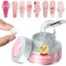 Morovan Solid Builder Nail Gel - 1OZ Solid Nail Gel Non Stick Nail Extension Gel Clear Hard Gel for Nail Long Lasting Modeling Gel Builder Sculpture Nail Glue Gel for Carving Nail Art Salon Home Use