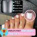 Wider Long Square Toe Nail Tips - SINOKAME No File Matte Press Ons | 300 Pcs Clear Soak Off Fake Toenails - DIY Home Manicure Kit for Men & Women - Buy Online on GoSupps.com