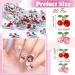 80 Pcs 3D Cherry Nail Charms | Nail Rhinestones, Gems, Glitter Studs | Nail Jewelry Making for Women & Girls | DIY Nail Decor (6x5.5mm, 8x8mm) - Buy Online on GoSupps.com