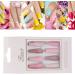 Long Wood Fake Nail Tips Glue Adhesive Fake Nail Sticker Elegant Nail File For Home Use 0070-6A - Buy Online on GoSupps.com