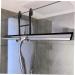 TOPPERFUN 2pcs Door Hook Wall Hanger Hooks Black Hooks Entryway Hook Hanging Hook Storage Hanging Door 12X5CM Black - Buy Online on GoSupps.com