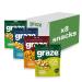 Graze -Savoury Snacks bundle - Chilli & Lime Salt & Pepper Salt & Vinegar Smoky BBQ - Vegan snacks High in protein - Pack of 8 snacks Mixed Savoury 12.5 g (Pack of 8)
